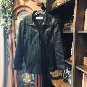 Soft leather ladies jacket